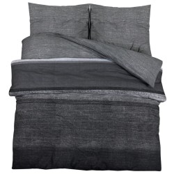 vidaXL Juego de funda nórdica algodón gris oscuro 220x240 cm