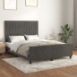 vidaXL Estructura cama con cabecero terciopelo gris oscuro 140x190 cm vidaXL Estructura cama con cabecero terciopelo gris oscuro 140x190 cm