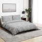 vidaXL Juego de funda nórdica algodón gris 135x200 cm vidaXL Juego de funda nórdica algodón gris 135x200 cm