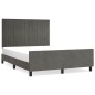 vidaXL Estructura cama con cabecero terciopelo gris oscuro 140x190 cm vidaXL Estructura cama con cabecero terciopelo gris oscuro 140x190 cm