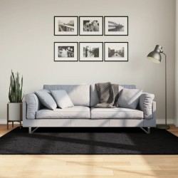 vidaXL Alfombra peluda de pelo largo moderna PAMPLONA negra 140x200 cm