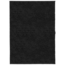 vidaXL Alfombra peluda de pelo largo moderna PAMPLONA negra 140x200 cm