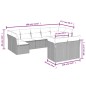 vidaXL Set de sofás de jardín 9 pzas con cojines ratán sintético beige