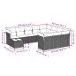 vidaXL Set de sofás de jardín 11pzas con cojines ratán sintético beige vidaXL Set de sofás de jardín 11pzas con cojines ratán sintético beige