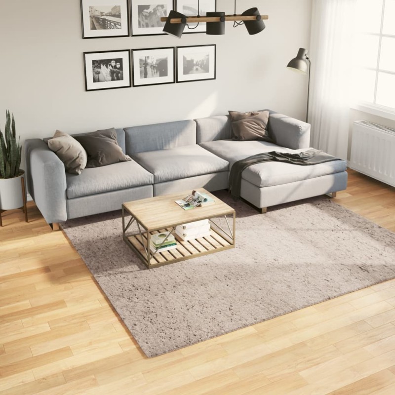 vidaXL Alfombra peluda de pelo largo moderna PAMPLONA beige 240x240 cm vidaXL Alfombra peluda de pelo largo moderna PAMPLONA beige 240x240 cm