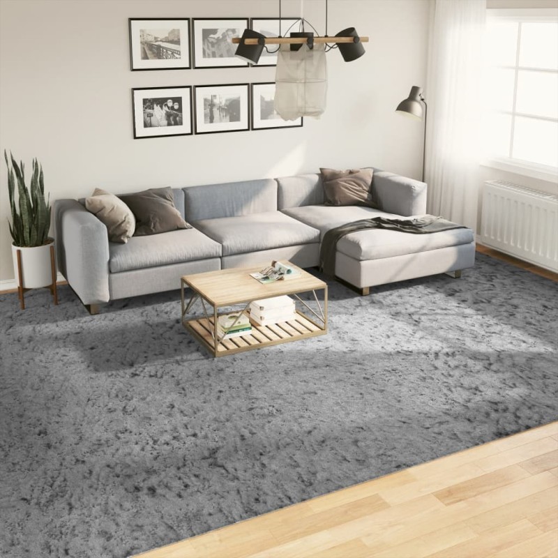 vidaXL Alfombra peluda de pelo largo moderna PAMPLONA gris 300x400 cm vidaXL Alfombra peluda de pelo largo moderna PAMPLONA gris 300x400 cm
