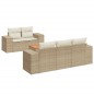 vidaXL Juego de sofás jardín con cojines 6 pzas ratán sintético beige vidaXL Juego de sofás jardín con cojines 6 pzas ratán sintético beige
