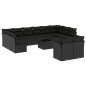 vidaXL Set de sofás de jardín y cojines 13 pzas ratán sintético negro vidaXL Set de sofás de jardín y cojines 13 pzas ratán sintético negro