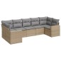 vidaXL Set sofás de jardín 7 piezas y cojines ratán sintético beige vidaXL Set sofás de jardín 7 piezas y cojines ratán sintético beige