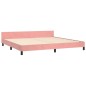 vidaXL Estructura de cama con cabecero de terciopelo rosa 200x200 cm