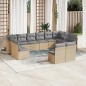 vidaXL Set de sofás de jardín 12 pzas y cojines ratán sintético marrón vidaXL Set de sofás de jardín 12 pzas y cojines ratán sintético marrón