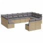 vidaXL Set de sofás de jardín 12 pzas y cojines ratán sintético marrón vidaXL Set de sofás de jardín 12 pzas y cojines ratán sintético marrón