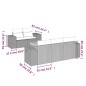 vidaXL Set de muebles de jardín 6 pzas y cojines ratán sintético gris vidaXL Set de muebles de jardín 6 pzas y cojines ratán sintético gris