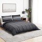 vidaXL Juego de funda nórdica algodón gris oscuro 260x240 cm