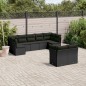 vidaXL Set de sofás de jardín 8 piezas y cojines ratán sintético negro vidaXL Set de sofás de jardín 8 piezas y cojines ratán sintético negro