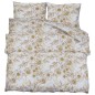 vidaXL Juego de funda nórdica algodón blanco y marrón 135x200 cm vidaXL Juego de funda nórdica algodón blanco y marrón 135x200 cm