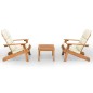 vidaXL Juego de muebles de jardín Adirondack 3 piezas madera acacia