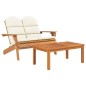 vidaXL Juego de muebles de jardín Adirondack 3 piezas madera acacia