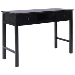 vidaXL Escritorio de madera negro 110x45x76 cm