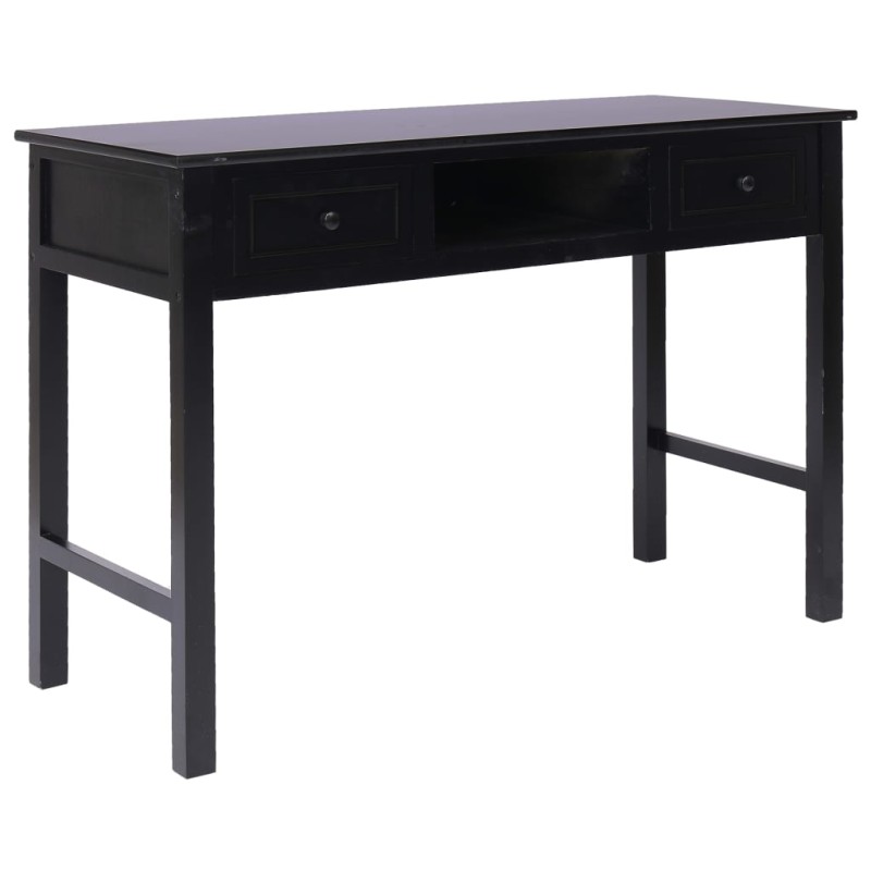 vidaXL Escritorio de madera negro 110x45x76 cm vidaXL Escritorio de madera negro 110x45x76 cm