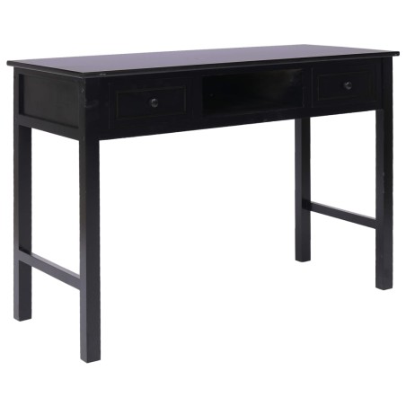 vidaXL Escritorio de madera negro 110x45x76 cm