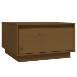 vidaXL Mesa de centro madera maciza de pino marrón miel 55x56x32 cm