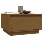 vidaXL Mesa de centro madera maciza de pino marrón miel 55x56x32 cm vidaXL Mesa de centro madera maciza de pino marrón miel 55x56x32 cm