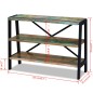vidaXL Aparador con 3 estantes de madera maciza reciclada vidaXL Aparador con 3 estantes de madera maciza reciclada