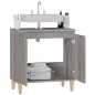vidaXL Armario de lavabo madera contrachapada gris Sonoma 58x33x60 cm vidaXL Armario de lavabo madera contrachapada gris Sonoma 58x33x60 cm