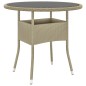 vidaXL Juego de comedor para jardín de 3 piezas ratán sintético beige