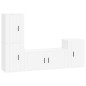 vidaXL Set de muebles para TV 4 piezas madera contrachapada blanco