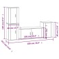 vidaXL Set de muebles para TV 4 piezas madera contrachapada blanco