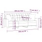 vidaXL Sofá de 3 plazas con cojines cuero sintético color crema 180 cm vidaXL Sofá de 3 plazas con cojines cuero sintético color crema 180 cm