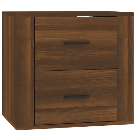 vidaXL Mesita de noche de pared roble marrón 50x36x47 cm