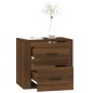 vidaXL Mesita de noche de pared roble marrón 50x36x47 cm vidaXL Mesita de noche de pared roble marrón 50x36x47 cm