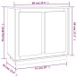 vidaXL Aparador de madera contrachapada gris hormigón 80x34x75 cm vidaXL Aparador de madera contrachapada gris hormigón 80x34x75 cm
