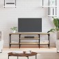 vidaXL Mueble TV madera de ingeniería y hierro Sonoma 121x35x45 cm vidaXL Mueble TV madera de ingeniería y hierro Sonoma 121x35x45 cm