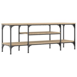 vidaXL Mueble TV madera de ingeniería y hierro Sonoma 121x35x45 cm