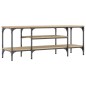 vidaXL Mueble TV madera de ingeniería y hierro Sonoma 121x35x45 cm vidaXL Mueble TV madera de ingeniería y hierro Sonoma 121x35x45 cm