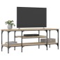 vidaXL Mueble TV madera de ingeniería y hierro Sonoma 121x35x45 cm vidaXL Mueble TV madera de ingeniería y hierro Sonoma 121x35x45 cm