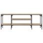 vidaXL Mueble TV madera de ingeniería y hierro Sonoma 121x35x45 cm vidaXL Mueble TV madera de ingeniería y hierro Sonoma 121x35x45 cm