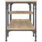 vidaXL Mueble TV madera de ingeniería y hierro Sonoma 121x35x45 cm vidaXL Mueble TV madera de ingeniería y hierro Sonoma 121x35x45 cm