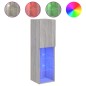 vidaXL Mueble para TV con luces LED gris Sonoma 30,5x30x102 cm vidaXL Mueble para TV con luces LED gris Sonoma 30,5x30x102 cm
