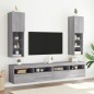 vidaXL Mueble para TV con luces LED gris Sonoma 30,5x30x102 cm vidaXL Mueble para TV con luces LED gris Sonoma 30,5x30x102 cm