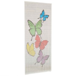 vidaXL Cortina de bambú para puerta contra insectos 90x200 cm