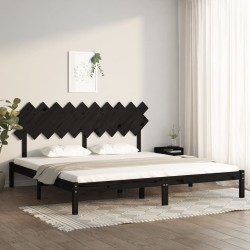 vidaXL Estructura de cama de madera maciza de pino negra 200x200 cm