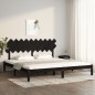 vidaXL Estructura de cama de madera maciza de pino negra 200x200 cm vidaXL Estructura de cama de madera maciza de pino negra 200x200 cm