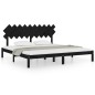 vidaXL Estructura de cama de madera maciza de pino negra 200x200 cm vidaXL Estructura de cama de madera maciza de pino negra 200x200 cm