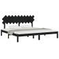 vidaXL Estructura de cama de madera maciza de pino negra 200x200 cm vidaXL Estructura de cama de madera maciza de pino negra 200x200 cm