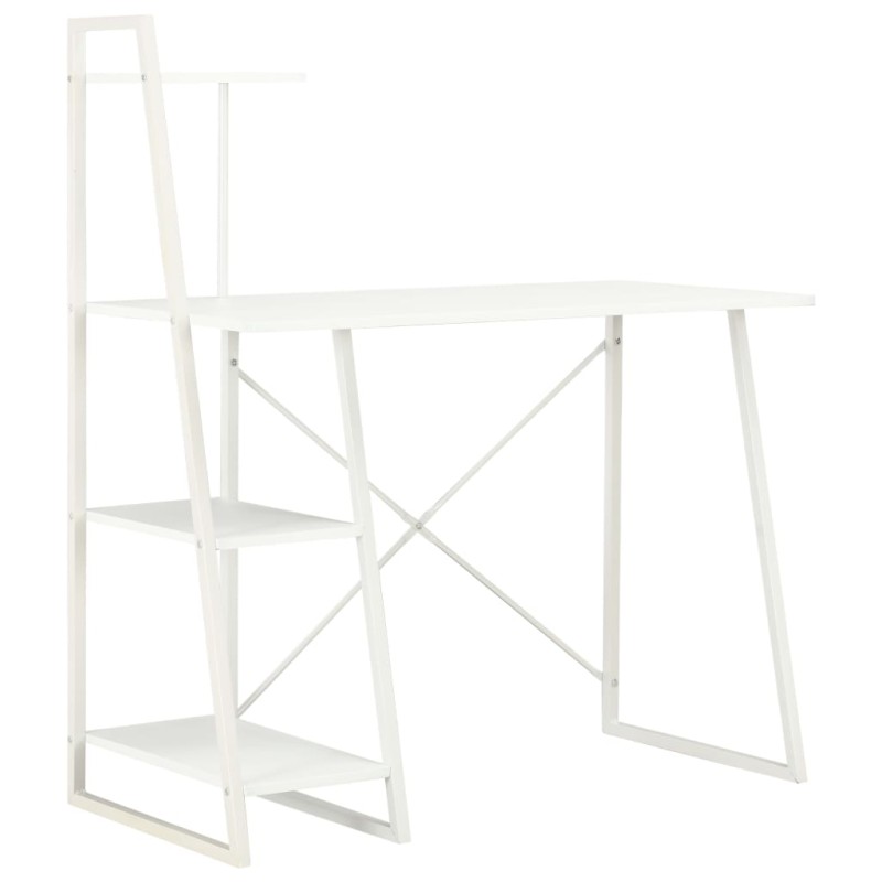vidaXL Escritorio con estantería blanco 102x50x117 cm vidaXL Escritorio con estantería blanco 102x50x117 cm